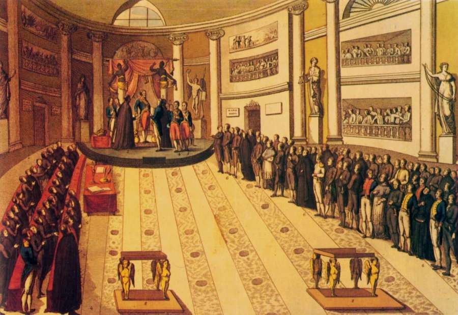 Fernando VII jura la Constitución de 1820